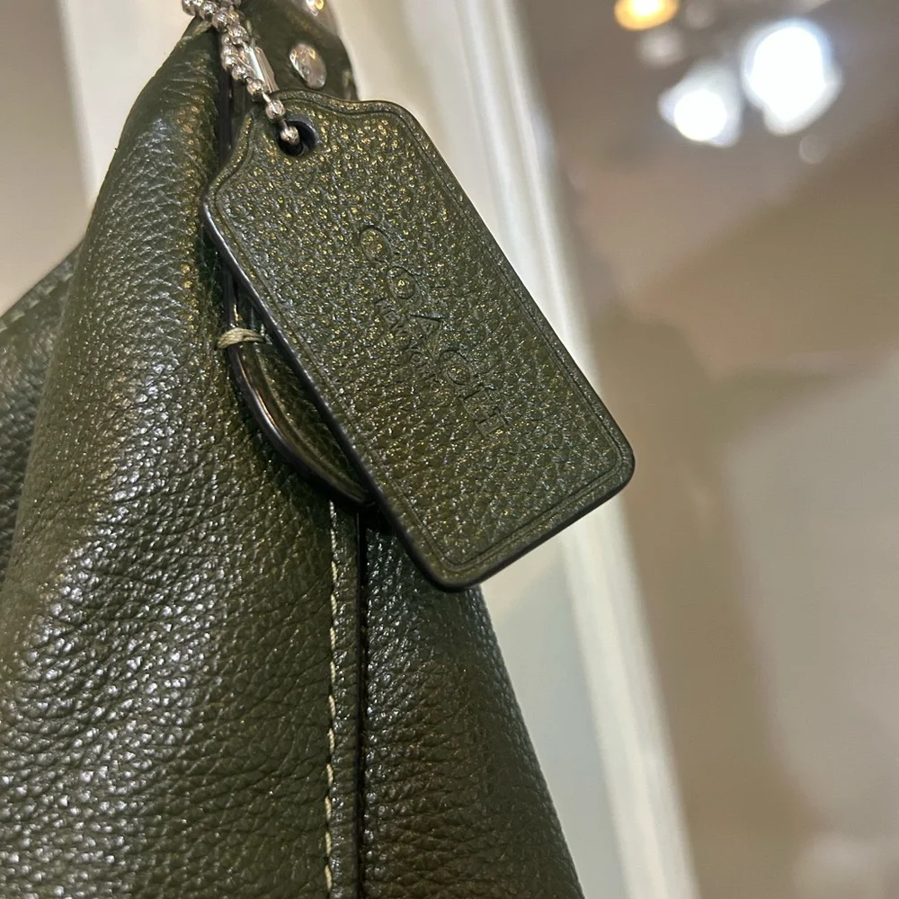 Coach Skylar Hobo Pebble Leather Handbag Cargo Green - Picture 5 of 11